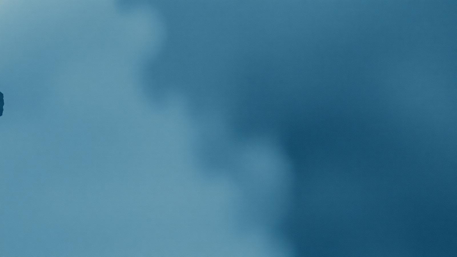 Misty blue and parchment brushwork